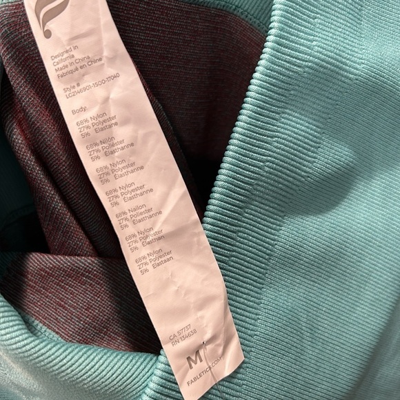 Fabletics High-Waisted Seamless Stripe Legging  Lunar Blue Stripe medium new - Picture 5 of 9